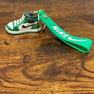 🔴Emerald and White Sneaker Keychain